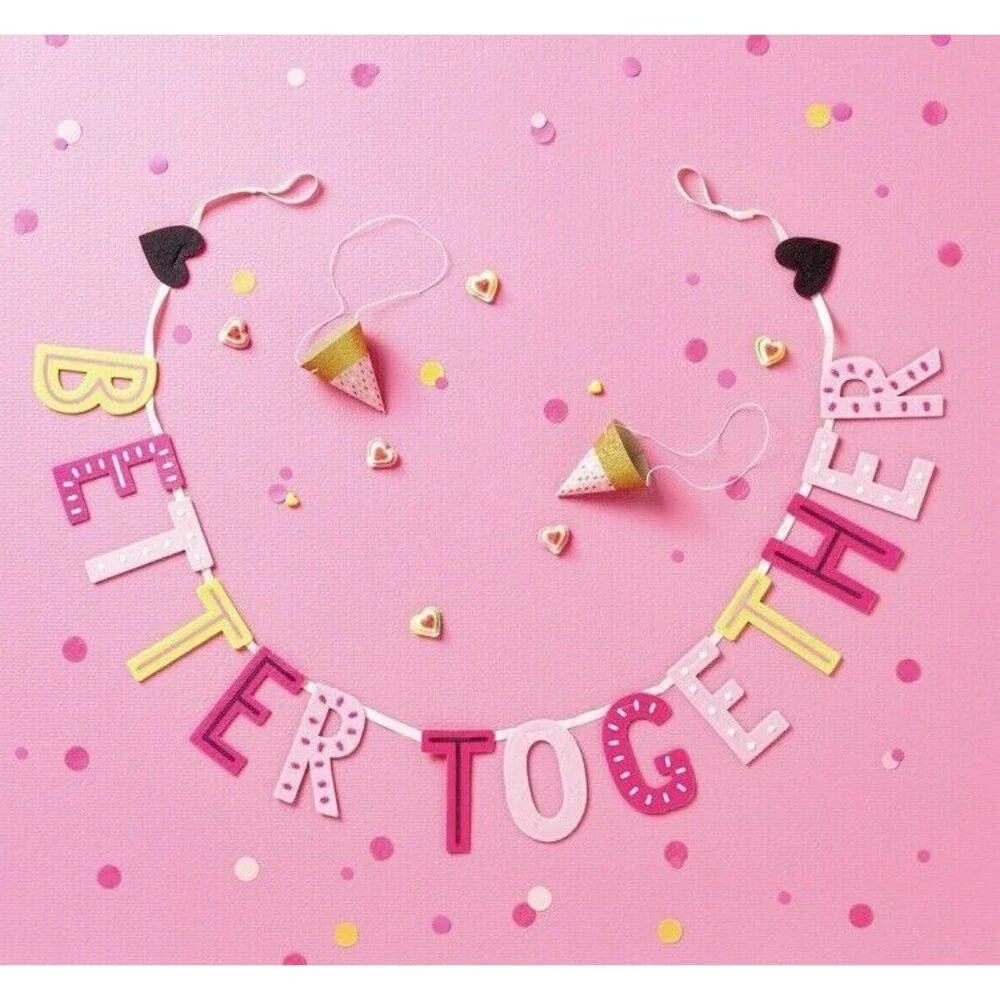 Spritz Valentine’s Day - Better Together - Garland Love 72” Banner Wedding